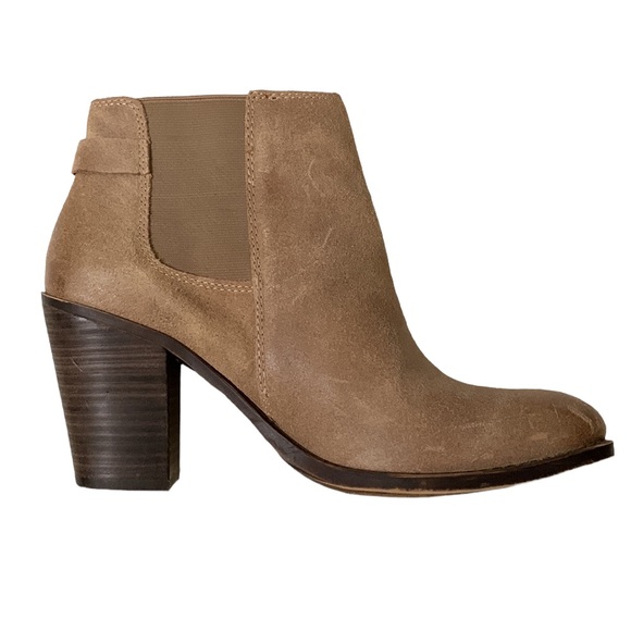 Lucky Brand Esperanza suede buckle stacked heel booties - Picture 3 of 16